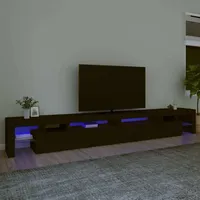 VidaXL TV-Schrank mit LED-Leuchten Schwarz 290x36,5x40 cm