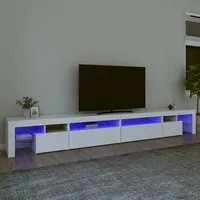 VidaXL TV-Schrank mit LED-Leuchten Weiß 290x36,5x40 cm