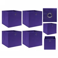 VidaXL Aufbewahrungsboxen 4 Stk. Lila 32x32x32 cm Stoff