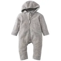 Hessnatur Wollfleece Overall in greige | Gr.: 74/80