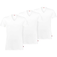 Levi's T-Shirt Herren 3er Pack Bequem sitzend weiß, S