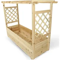Holz4home Pflanzkasten Natur, Holz, Rechteckig, 128x103x44 cm, Gartenzubehör, Hochbeete