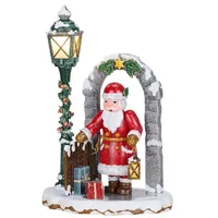 Hubrig Volkskunst GmbH Dekofigur Winterkinder Weihnachtsmann 15cm, elektrisch Erzgebirge