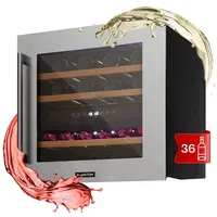 Klarstein Einbau-Weinkühlschrank, 2 Zonen Getränkekühlschrank Klein, Kleiner Weinschrank 85L,