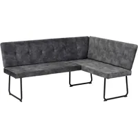 Hela Eckbank HELA "JANINA", schwarz (vintage anthrazit, schwarz), B:184cm