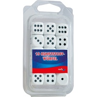 NORIS Augenwürfel 15er Pack weiß
