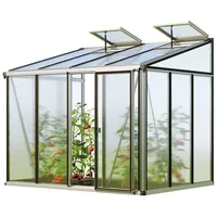 Gfp Gewächshaus Anlehngewächshaus Ella 34 - Aluminium - 263x194