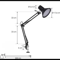 LINDBY - Undra LED Tischleuchte, Schwarz