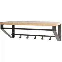 Haku-Möbel HAKU Möbel Wandgarderobe 54441 eiche Holz 5 Haken