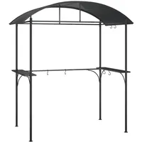 VidaXL Grillpavillon mit Seitenregalen Anthrazit 220x115x230 cm Stahl