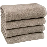 ZOLLNER Handtuchset 50 x 100 cm braun 4-tlg.