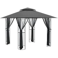 VidaXL Pavillon mit Seitenwänden 3 x 3 m Anthrazit 