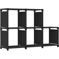 VidaXL Würfelregal mit 5 Fächern Schwarz 103x30x72,5 cm Stoff