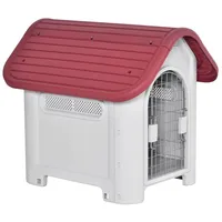 PawHut Hundehütte Outdoor Hundehaus mit Dachluke für kleine Hunde