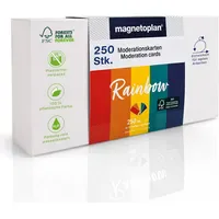 Magnetoplan Moderationskarten Rainbow farbsortiert 20,0 x 10,0 cm, 250