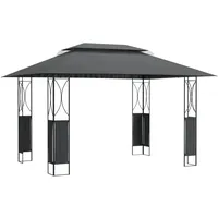 VidaXL Pavillon mit Dach Anthrazit 400x300x270 cm Stahl