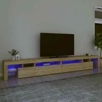 VidaXL TV-Schrank mit LED-Leuchten Sonoma-Eiche 290x36,5x40 cm
