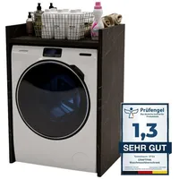 Craftpak Waschmaschinenschrank, Schwarz, Weiß, Holzwerkstoff, 66x97x62 cm Waschküche, Waschmaschinenschrank
