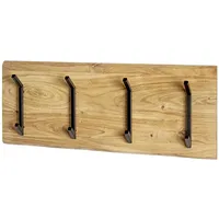 Haku-Möbel HAKU Möbel Wandgarderobe 52975 akazie Holz 4 Haken