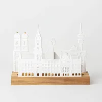 Räder Lichtobjekt Stadtsilhouette München