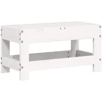 VidaXL Gartenhocker Weiß 62x30x32 cm Massivholz Kiefer