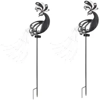 GLOBO Solarstecker Garten Steckleuchte Solarlampe für Außen Gartendeko Pfau