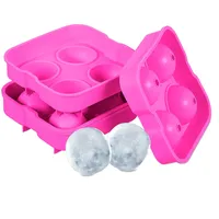 Relaxdays Eiswürfelform, 2er Set, wiederverwendbar, aus Silikon, 4,5 cm