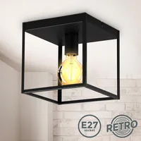 B.K.Licht Deckenleuchte 1xE27 60W schwarz