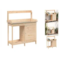 VidaXL Pflanztisch mit Schrank 110,5x45x124,5 cm Massivholz Tanne