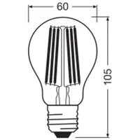 Osram SUPERSTAR+ CLASSIC A FIL 100 LED-Lampe, E27, klassische