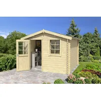 Lasita Maja Gartenhaus Blockhaus Satteldach 28 mm 295x195 cm