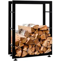 CLP Kaminholzständer Keri V2 schwarz/25x60x80 cm