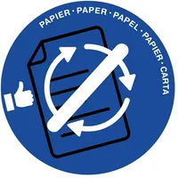 CEP Papierkorb Deckel Papier blau