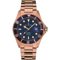 Revue Thommen Diver Automatic blau roségold Herren Uhr NEU