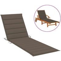 VidaXL Sonnenliegen-Auflage Taupe 200x50x3 cm Oxford-Gewebe