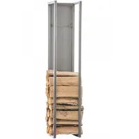 CLP Kaminholzständer Spark edelstahl/140 cm