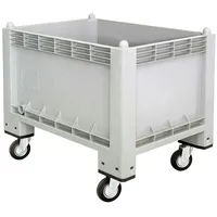 BRB-Lagertechnik Industriebox mit 4 Lenkrollen, lebensmittelecht, 300 Liter, LxBxH