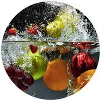 Wall-art K&L Wall Art Vliestapete »Runde Vliestapete«, frisches Obst