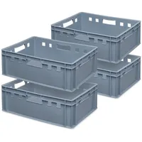BRB-Lagertechnik BRB 4x Fleischkasten E2, LxBxH 600x400x200 mm, PE-HD,