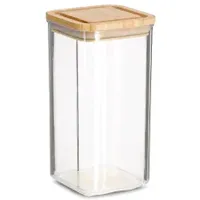 Zeller Vorratsdose mit Bambusdeckel, Kunststoff, transparent, 1200ml