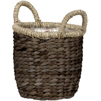 Scheurich Water hyacinth 34, Korbgefäß/Korb-Pflanzgefäß/Korbtopf mit Griffen, Farbe: Brown,