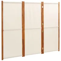 VidaXL 3-tlg. Raumteiler Cremeweiß 210x180 cm