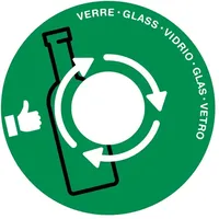 CEP Papierkorb Deckel Glas grün