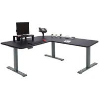 Mendler Eck-Schreibtisch HWC-D40, Computertisch elektrisch höhenverstellbar 178x178cm 84kg MVG