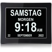 Ykall Digitaler Wecker – 8-Zoll Seniorenuhr mit Kalender, Tagesanzeige