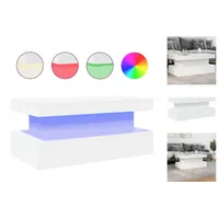VidaXL Couchtisch mit LED-Leuchten Weiß 90x50x40 cm