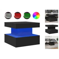 VidaXL Couchtisch mit LED-Leuchten Schwarz 50x50x40 cm
