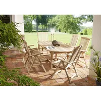 Sam möbel gmbh SAM® Gartenmöbel Set 7tlg Teak Gartentisch