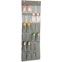 Relaxdays Schuhorganizer, 24 Fächer, Tür-Schuhregal hängend, HBT: 162x56x5 cm,