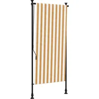VidaXL Außenrollo Orange und Weiß 120x270 cm Stoff und